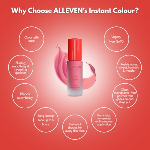 Alleven Dalia Instant Colour Lip & Cheek Tint – Hydrating, Buildable Dual-Use Makeup