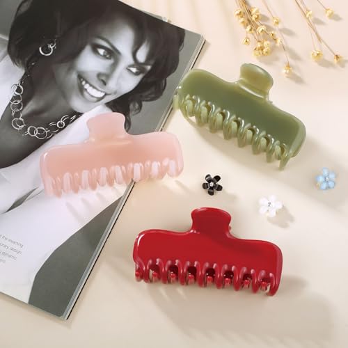 Large 3.8" Acetate Hair Claw Clips for Women – Strong Hold