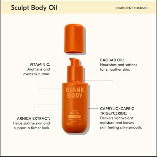 Sculpt Body Oil (Sweet Plantain) ? Antioxidant-Rich, Firming & Brightening Formula Proven To Improve Skin Elasticity In 14 Days. Vegan, Non-Greasy, Warm Gourmand Scent.