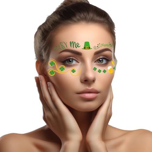 Shamrock Temporary Tattoos St. Patrick's Day - 20 Sheets