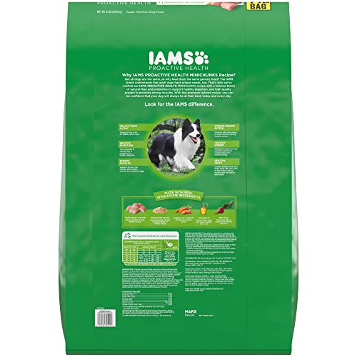 Iams Proactive Health Minichunks with Chicken & Whole Grain Recipe Adult Dry Dog Food, 44 lbs.