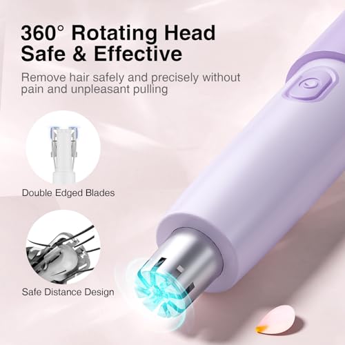 TOUCHBeauty Upgraded Nose Hair Trimmer for Women£¬All-in-1 Facial Hair Trimmer with 11,000 RPM Powerful Motor, Rechargeable, IPX7 Waterproof, for Face Ear Nose and Eyebrow
