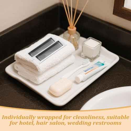 Disposable Hair Combs Individually Wrapped, 300 Pack Fine Tooth Combs Bulk, Suitable for Hotel, Salon, Home Care, Travel & Personal Use