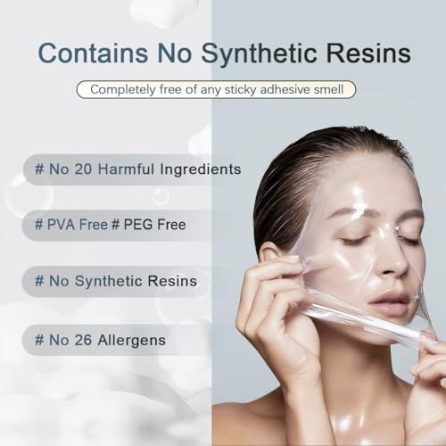 Dermabell Wrapping Mask Collagen Overnight Peel - Off Facial Mask, No Synthetic Resins,Hydrolyzed Collagen for Dry Dull Skin, with Probiotic Ferment 2.53 fl.oz