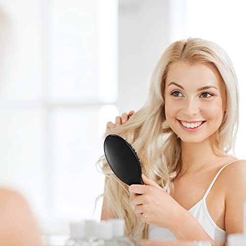 2 Pack Boar Bristle Hair Brushes for Women Men - Gentle Scalp Massage & Hair Care