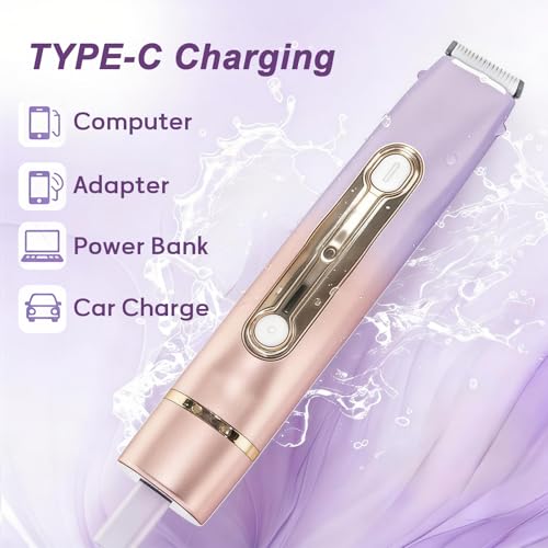 Waterproof Bikini Trimmer for Women - Dual Head Electric Razor