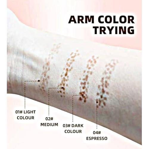 4 Optional Freckle Looks Stamp, Natural Fake Freckles, Waterproof Sweatproof Non-Fading Makeup Tool (04# Espresso)