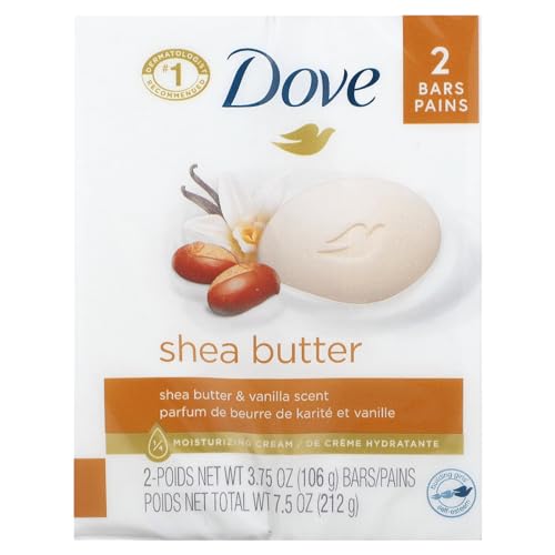 Dove Purely Pampering Shea Butter Beauty Bar, 2 Bar (Pack of 4)