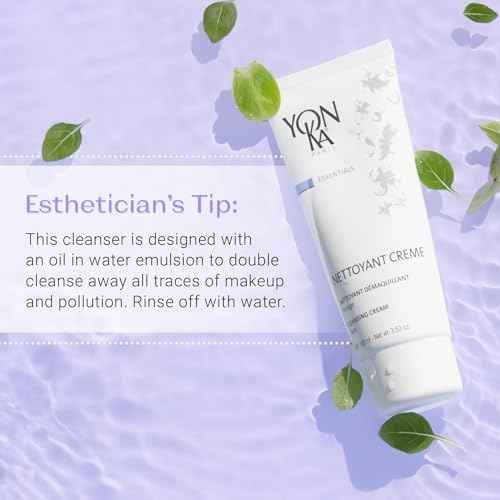 Yonka Nettoyant Creme | Cleansing Makeup Remover Cream | Remove Impurities with Calming Peppermint and Plant Glycerin | For Sensitive to Acne Prone Skin | Paraben-Free | 3.53 oz