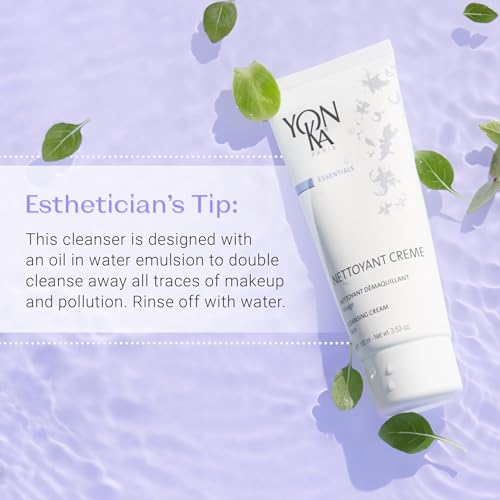 Yonka Nettoyant Creme | Cleansing Makeup Remover Cream | Remove Impurities with Calming Peppermint and Plant Glycerin | For Sensitive to Acne Prone Skin | Paraben-Free | 3.53 oz