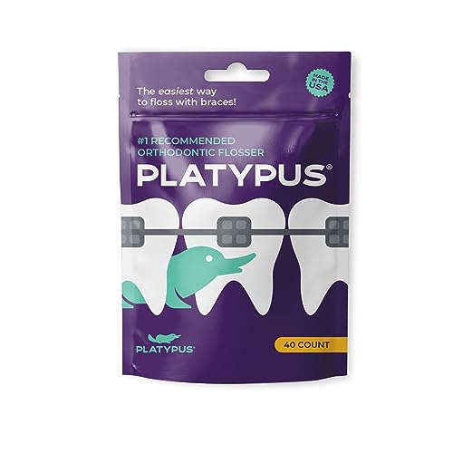 Platypus Orthodontic Flossers for Braces, 40 Count
