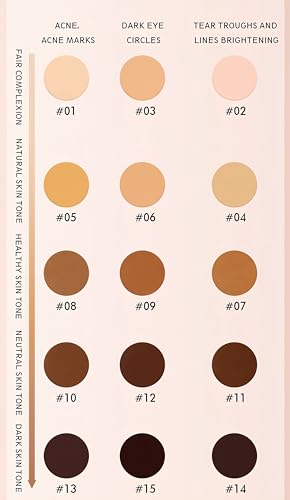 MAEPEOR Cream Concealer 15 Colors - Full Coverage, Waterproof