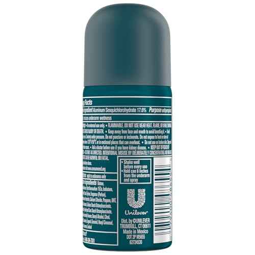 Degree Men¡¯s Travel Deodorant Antiperspirant 3-Pack ? 72H Advanced Protection Dry Spray, Cool Rush Scent, 1 Oz Ea