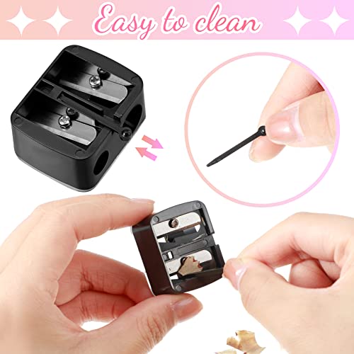 Dual Makeup Pencil Sharpeners - 15 Pack Eyeliner & Lip Liner Sharpeners