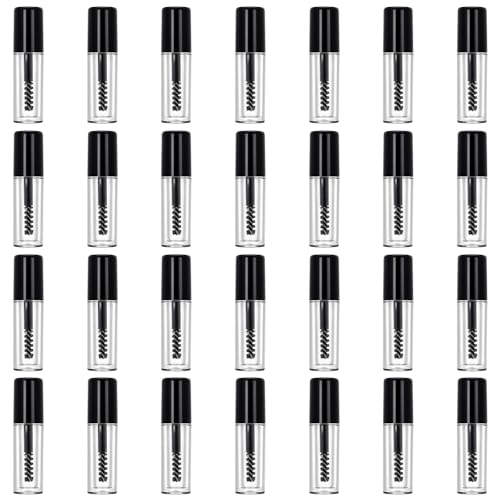 28 Pack Empty Mascara Tubes with Wands, 3ml