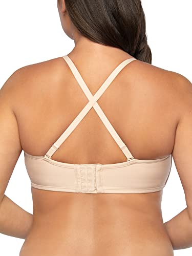 Vanity Fair Women's Beauty Back Smoothing Strapless Bra, 4-Way Stretch Fabric, Lightly Lined Cups up to H, 2 Pack-Beige/White, 34G