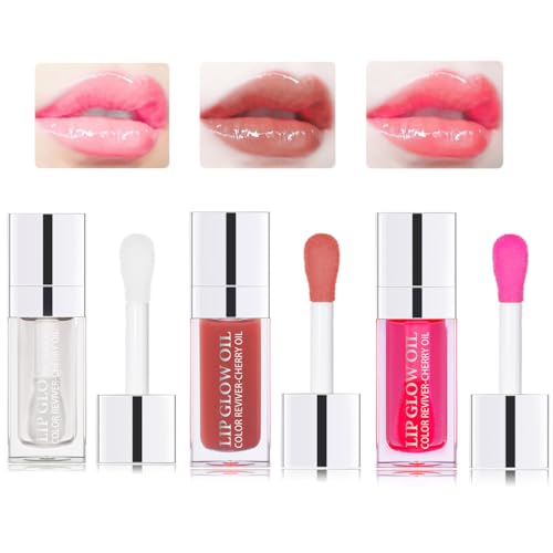 Hydrating Lip Glow Oil - Moisturizing Plumping Lip Tint Gloss
