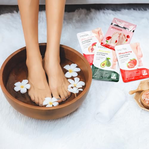 Swiffen 24-Piece Hydrating Hand & Foot Mask Set - Fruit Moisturizing Spa Kit