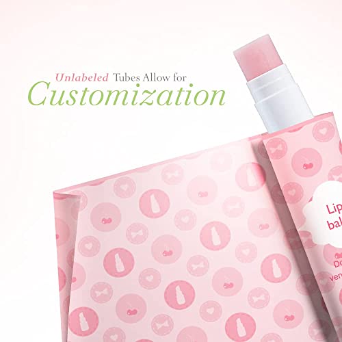 Lip Balm Bulk Unlabeled - Made in USA 150 Pack Vanilla Bulk Chapstick - Natural Ingredients Vitamin E Shea Butter - Custom Chapstick Bulk For Party & Wedding Favors