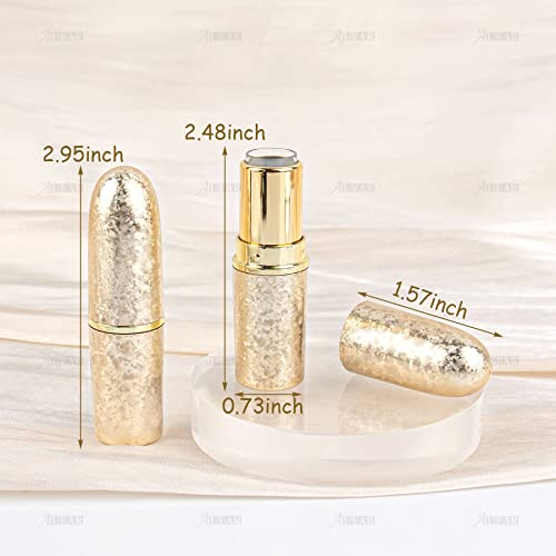 Empty Lipstick Tubes Bullet Shape DIY 8 Pack Gold
