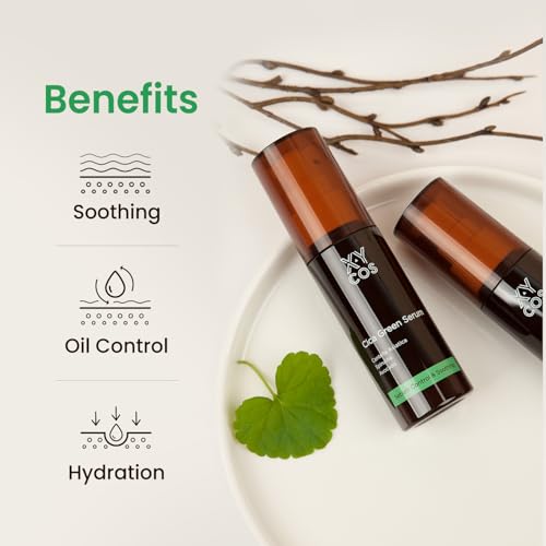 Cica Green Serum 1.7oz l Vegan, Cruelty Free l Facial Serum, Balanced Skin, Soothing, Oil Control l Korean Skin Care, 50ml