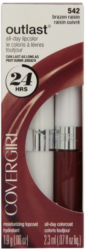 CoverGirl Outlast All Day Two Step Lipcolor, Brazen Raisin 542, 0.13 Ounce