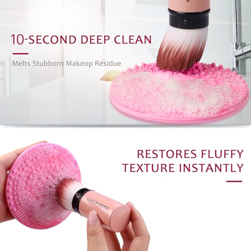 Norate Silicone Makeup Brush Cleaner Mat with Suction Cups