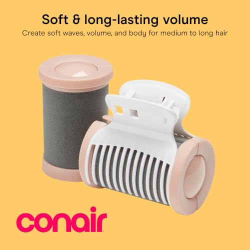 Conair Jumbo Hot Rollers 5-Piece Set | 1.5-inch Ceramic Hair Rollers