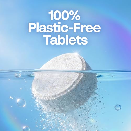 Earth Breeze Dishwasher Tablets Free & Clear 60 Count Eco-Friendly, Plastic-Free, Safe for All Dishwashers