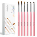 MelodySusie Light Pink 6Pcs Ombre Nail Art Brushes Set for Gradient & Blush Designs