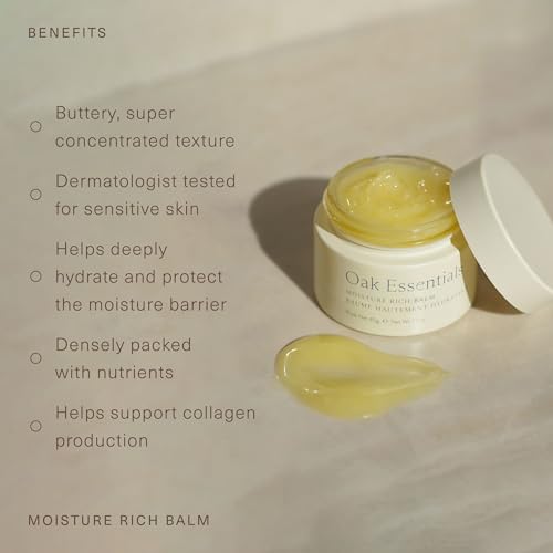 Oak Essentials Moisture Rich Face Balm | Hydrating Balm-to-Oil, 1.4 Oz
