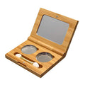 Bamboo Eyeshadow Palette Case with Mirror & Brush