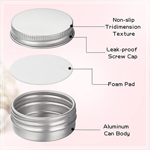 Zubebe 200 Pack 0.5 oz Aluminum Screw Top Tins with Lids