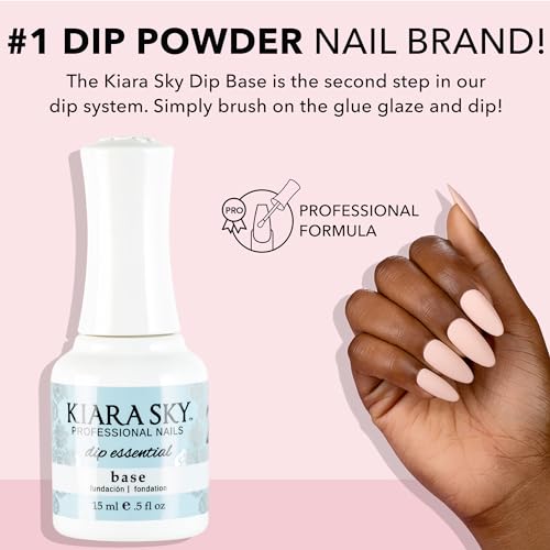 KIARA SKY Dip Base Coat for Nail Dip Powder - Long-Lasting, MMA & HEMA-Free, 15ml