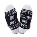 TSOTMO 2 Pairs Novelty Socks - Please Do Not Disturb Poppy