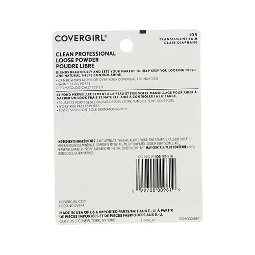 COVERGIRL Professional Loose Finishing Powder, Translucent Fair, 0.7 Ounce (packaging may vary)