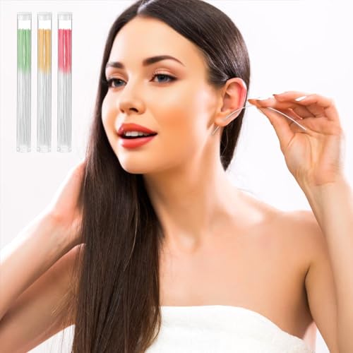 Ear Piercing Cleaner Floss Kit - 3 Colors, Disposable Ear Hole Cleaning Tool Set for Girls Women Men