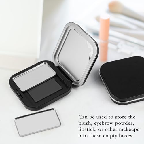 2Pcs Empty Eyeshadow Palette - Refillable Makeup Organizer with Grids