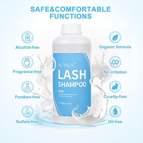 ACTROL Eyelash Extension Cleanser 1L - Gentle Lash Shampoo