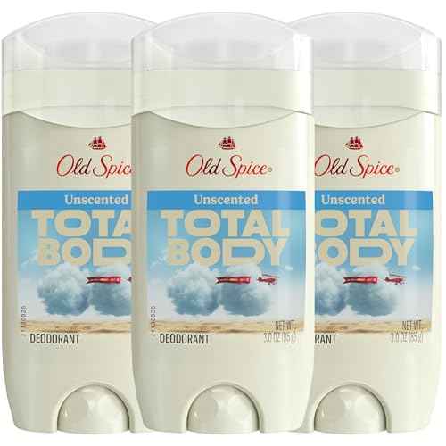 Old Spice Whole Body Deodorant for Men, 3 Pack, Aluminum Free, Unscented Stick Deodorant, Dermatologist Tested, Safe to use all over, 3 oz. Each