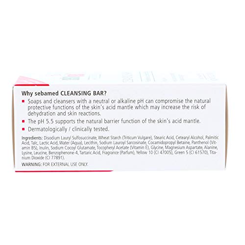 SEBAMED Soap-free Cleansing Bar For Sensitive Skin, 3.5-Ounce Boxes (Pack of 3)