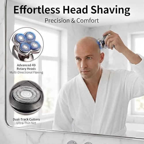 Compatible with Pitbull Shaver Replacement Blade,2 Pack Fit for Skull Shaver Replacement Heads,Pro 4Replacement Blades Fit for Skull Pitbull ShaverGold/Silver/Butterfly Kiss/Platinum/Diamond PRO.
