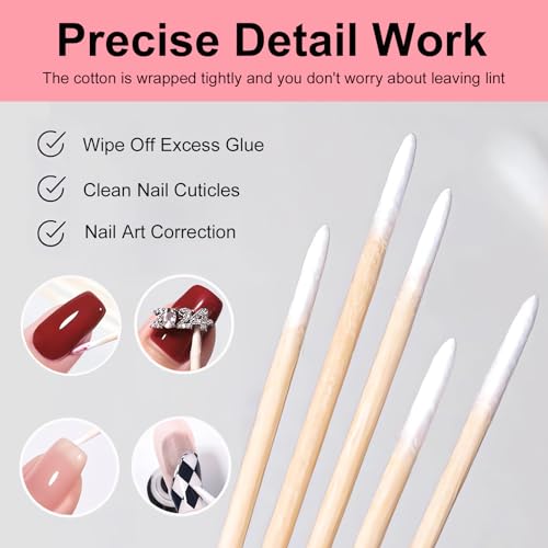 600pcs Precision Tip Cotton Swabs - Double-End Microblading Applicators