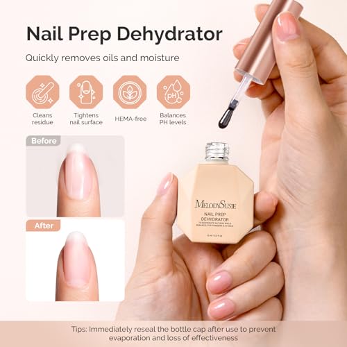MelodySusie Nail Dehydrator & Primer Set - Acid-Free, HEMA-Free (2x 15ML)