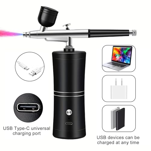 Jadeshay Portable Airbrush Kit with Rechargeable Compressor