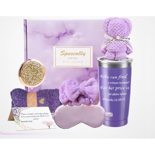 Christian Spa Gift Set for Women, Self Care Box with Biblical Encouragement word of God, Perfect for Birthday, Mother's Day, Christmas