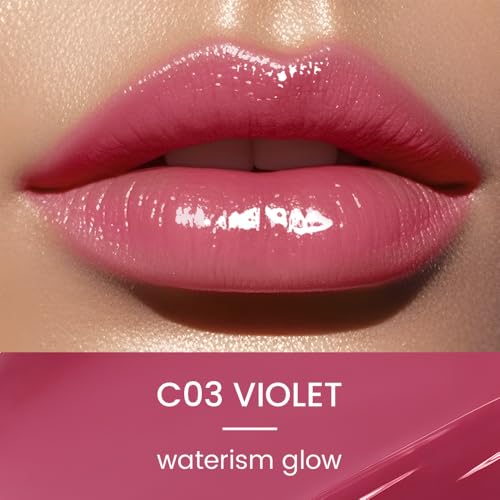Catkin C03 Violet Glossy Hydrating Lip Balm - Plumping Tinted Jelly, 0.12 oz