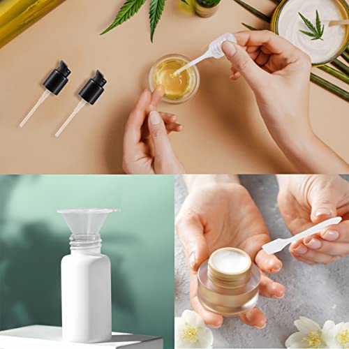 4 Pcs Replacement Foundation Pump Compatible with Maybelline Fit Me Liquid Foundation, Plastic Cosmetic Liquid Foundation Make-Up Pump Replacement Tool(with Spoon, Dropper, Funnel)