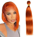 #350 Ginger Straight Human Hair Bundle 12 Inch 50g