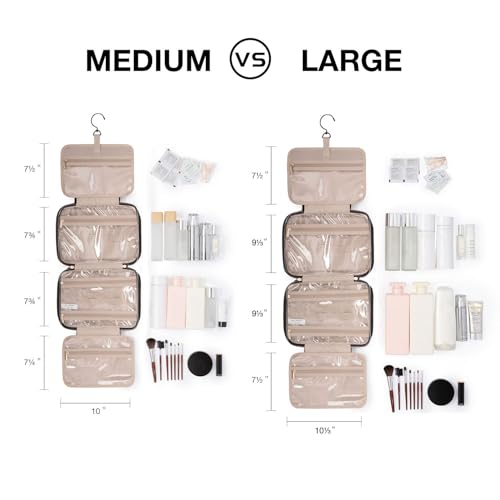 BAGSMART Travel Toiletry Bag with Hanging Hook, Water-Resistant